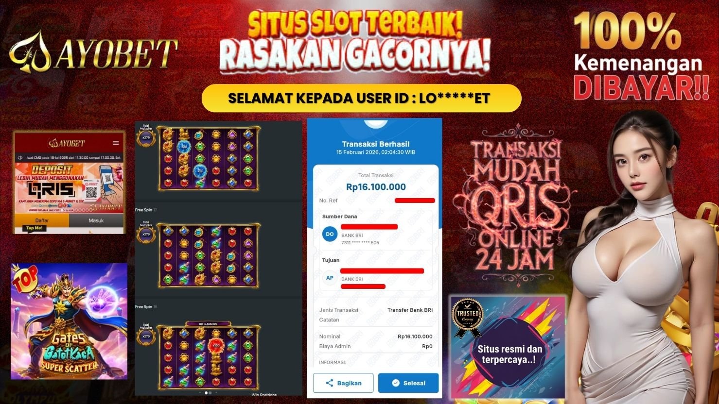 AYOBET JACKPOT SLOT GATES OF GATOTKACA SUPER SCATTER